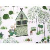 Baumwollstoff Kerstin Heß grün Frühlingsgarten