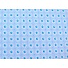 Blumenstoff Baumwolle blau weiß türkis
