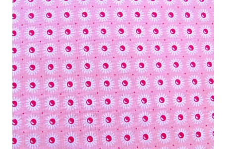Baumwollstoff Blumen rosa pink weiß