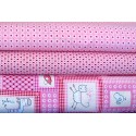 Stoffpaket Baumwolle pink Kinderstoffe 73001