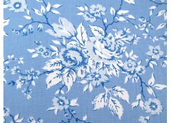 Rosenstoff blau Crystal Lane Patchworkstoff