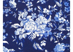 Westfalenstoff Blumenstoff blau Delft