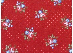 Blumenstoff rot Belle Isle Quiltstoff