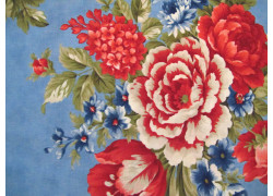 Patchworkstoff Belle Isle blau Blumenstoff