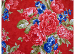 Blumenstoff rot Belle Isle Patchworkstoff