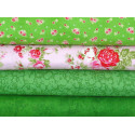 Patchwork Stoffpaket Rosen rosa grün 74053