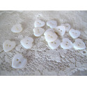 echte Perlmuttknöpfe Herzchen weiß