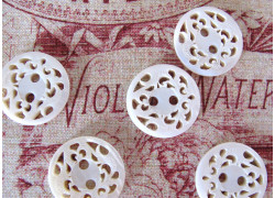 Perlmuttknöpfe echt weiß