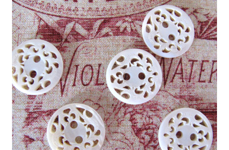 Perlmuttknöpfe echt weiß