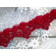 Blumenborte Spitze rot