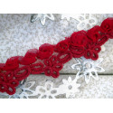 Blumenborte Spitze rot