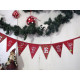 Girlande Wimpelkette Deko Weihnachten rot