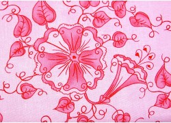 Stoff Blumen pink