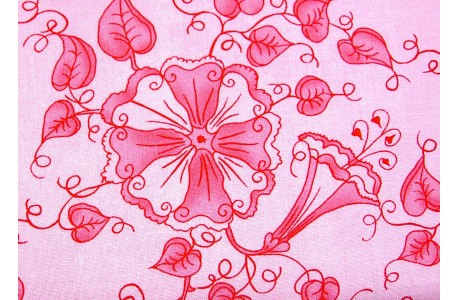 Stoff Blumen pink