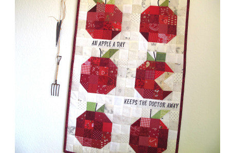 Mini-Quilt Äpfel Wandbehang