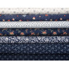 Patchwork Stoffpaket dunkelblau weiß 77022