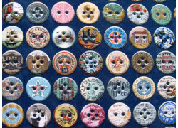 Patchworkstoff Knöpfe Junk Journal