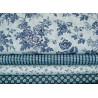 Patchwork Stoffpaket blau Blumen 74091