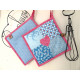 Topflappen blau pink