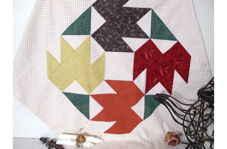 Tischdecke Patchwork Ahornblatt