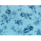 Dekostoff Rosen blau Baumwolle