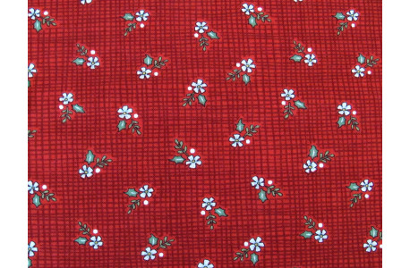 Weihnachtsstoff Patchwork Holly Berry Tree Farm