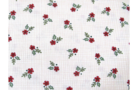 Weihnachtsstoff Patchwork Holly Berry Tree Farm Blumen