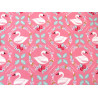 Patchworkstoff Schwan rosa Swan Serenade