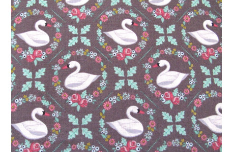 Patchworkstoff Schwan Swan Serenade