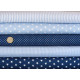 Stoffpaket Baumwolle Punkte Karos Streifen Sterne blau 75016