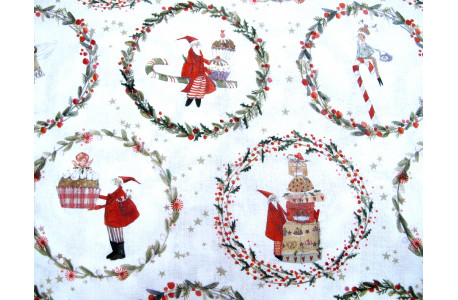 Stoff Weihnachten acufactum Engel Nikolaus Baumwollstoff 