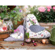 Baumwollstoff Kerstin Heß Garten Blumen Tiere Vögel acufactum