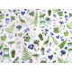 Baumwollstoff Kerstin Heß Vögel Blumen acufactum blau grün