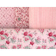 Patchwork Stoffpaket Rosenstoffe rosa Baumwollstoffe Blumenstoffe 77017