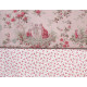 Patchwork Stoffpaket Blumen Vögel taupe rosa 75019