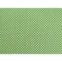 Baumwollstoff Pünktchen grün weiß