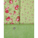 Patchwork Stoffpaket Rosen Baumwolle Blumen grün rosa 75015