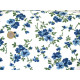Blumenstoff Patchworkstoff blau Baumwolle Rosen Quiltstoff Moda 