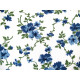 Blumenstoff Patchworkstoff blau Baumwolle Rosen Quiltstoff Moda 