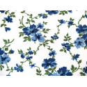 Blumenstoff Patchworkstoff blau