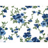 Blumenstoff Patchworkstoff blau