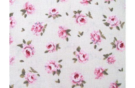 Canvas kleine Rosen Baumwolle Taschenstoff Kissenstoff Dekostoff Vorhangstoff