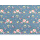 Tilda Stoff Rosen Blumen Röschen Baumwolle Quiltstoff blau Patchworkstoff