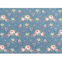 Tilda Stoff Rosen blau Patchworkstoff