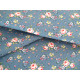 Tilda Stoff Rosen Blumen Röschen Baumwolle Quiltstoff blau Patchworkstoff