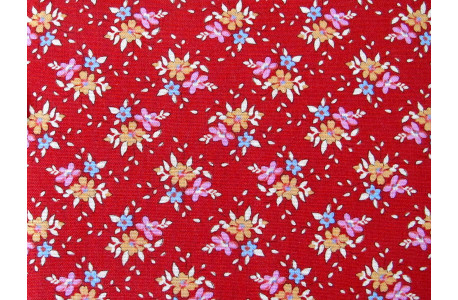 Tilda Stoff Blümchen rot Blumen Baumwolle Quiltstoff Creating Memories Patchworkstoff