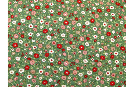 Tilda Stoffe Blumen grün Blümchen Baumwolle Patchwork Quilstoff Creating Memories