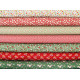 Tilda Stoffe Stoffpaket Blumen Rosen Baumwolle Patchwork Quiltstoffe grün rot 77010