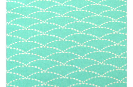 Patchworkstoff Baumwolle Stoff japanisch Wellen türkis Soiree