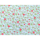 Patchworkstoff Rosen Blumen Baumwolle Stoff Röschen blau Ellie